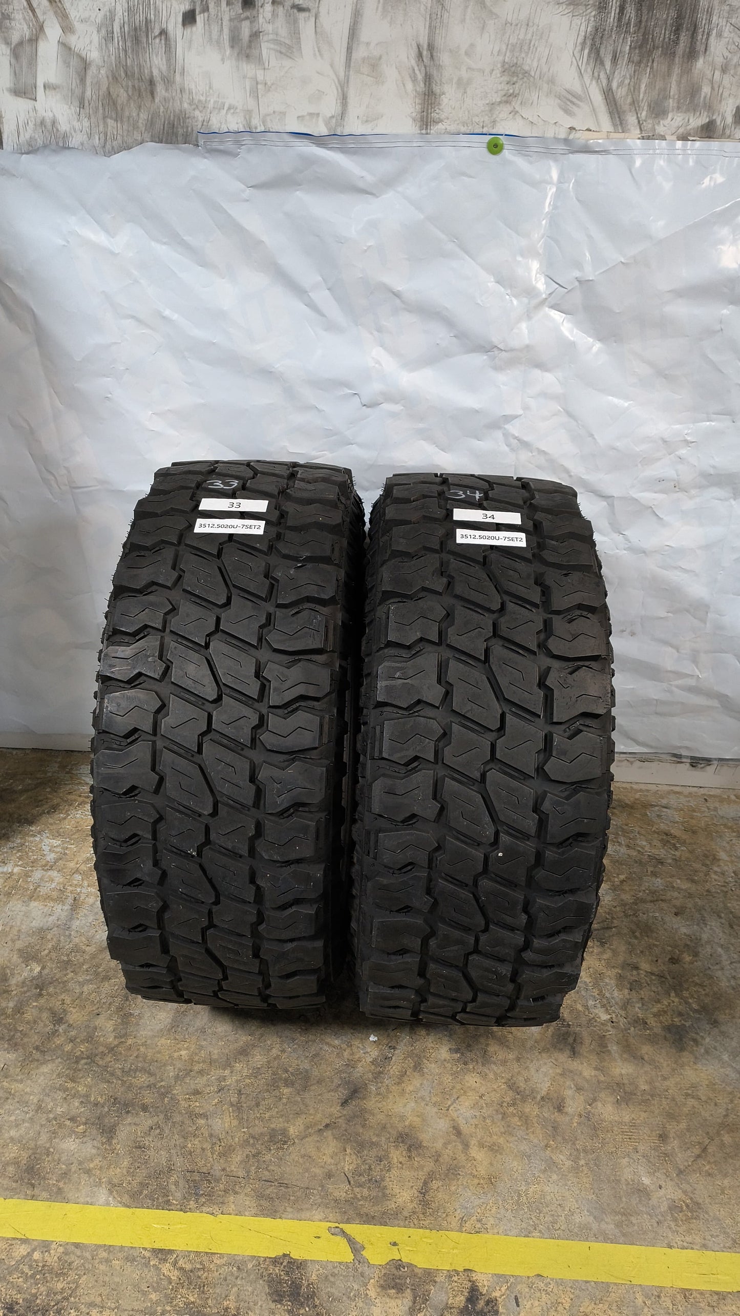 Set Of 2 - 35X12.50R20 Multi-Mile Mud Claw Comp MTX - Used Tires
