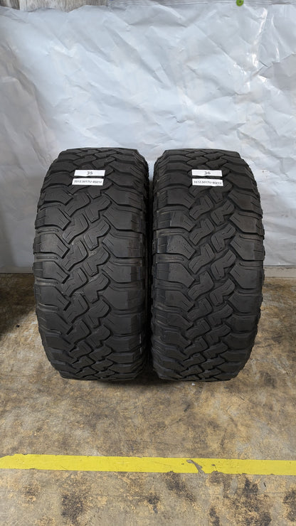 Set Of 2 - 35X12.50R17 Falken Wildpeak M/T - Used Tires
