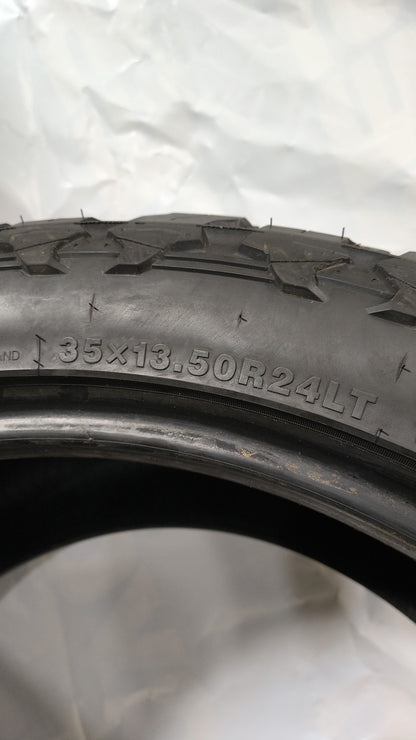 Set Of 2 - 35X13.50R24 Delinte Bandit M/T- Used Tires