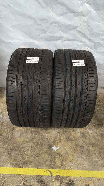 Set Of 2 - 315/30R22 Continental PremiumContact 6- Used Tires