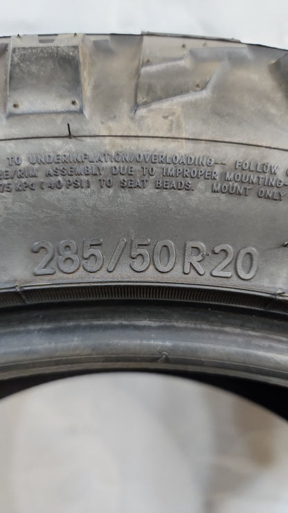 Set of 2 - 285/50R20 Nitto Ridge Grappler - Used Tires