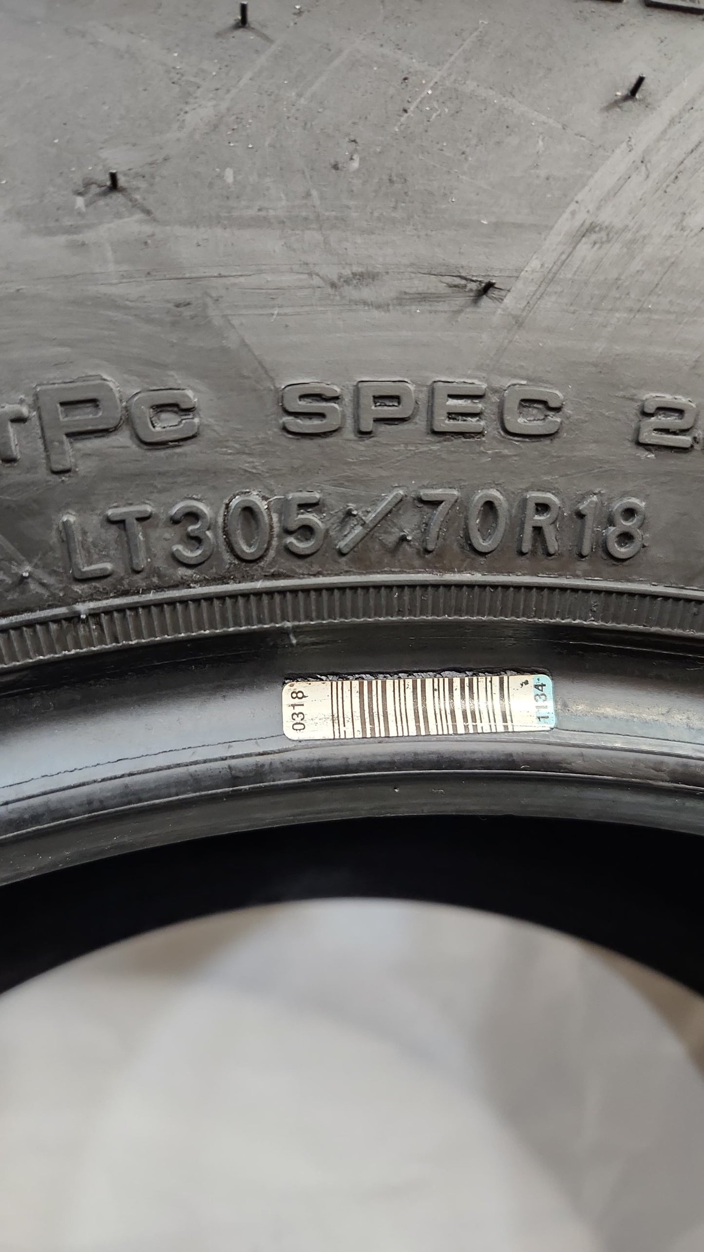 Set of 2 - 305/70R18 Goodyear Wrangler Territory M/T - Used Tires