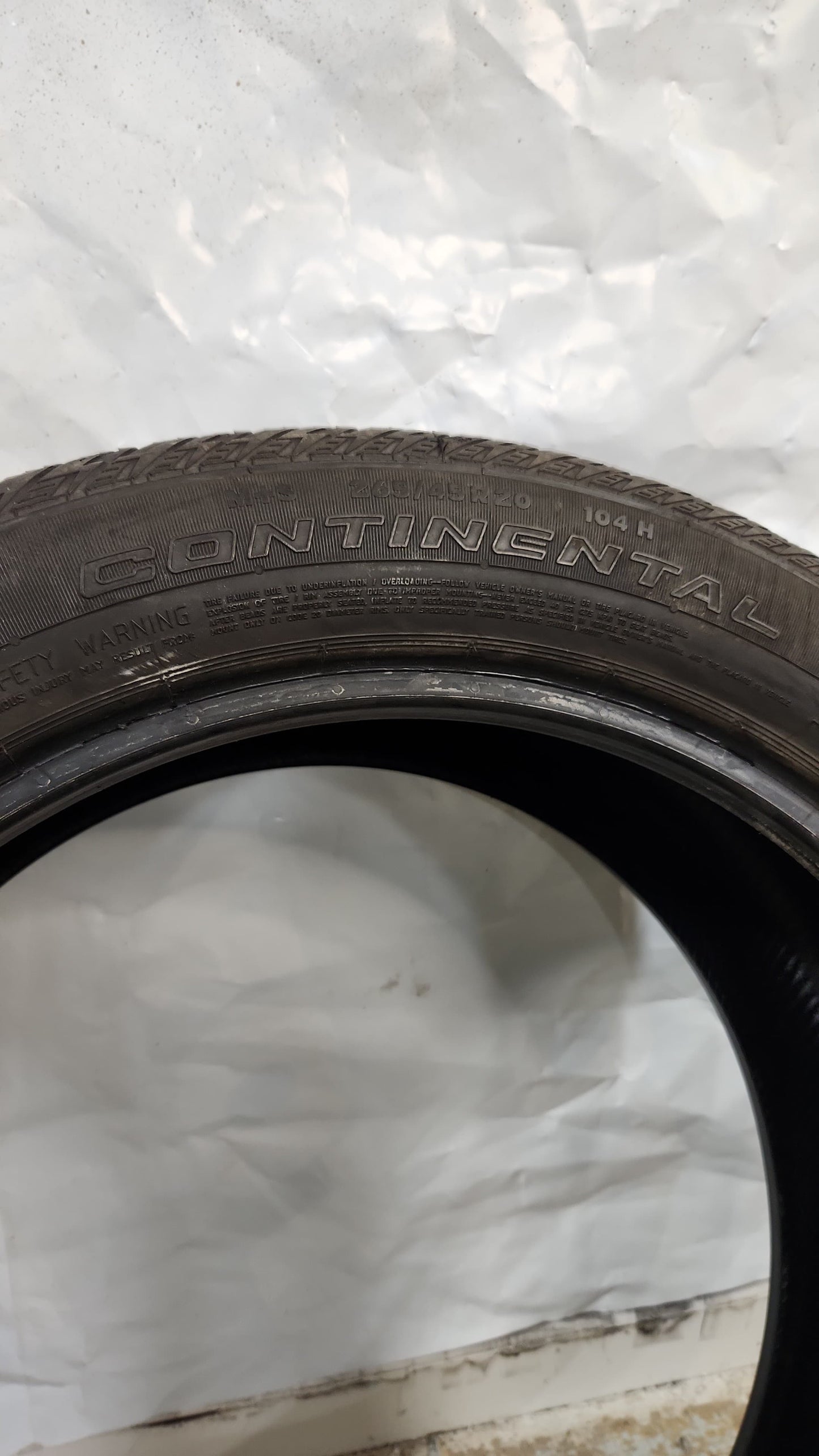 Used Tire - 265/45R20 Continental Cross Contact LX Sport