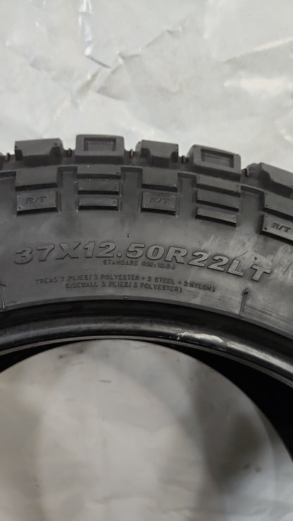 Set of 2 - 37X12.50R22 Kenda Klever R/T - Used Tires