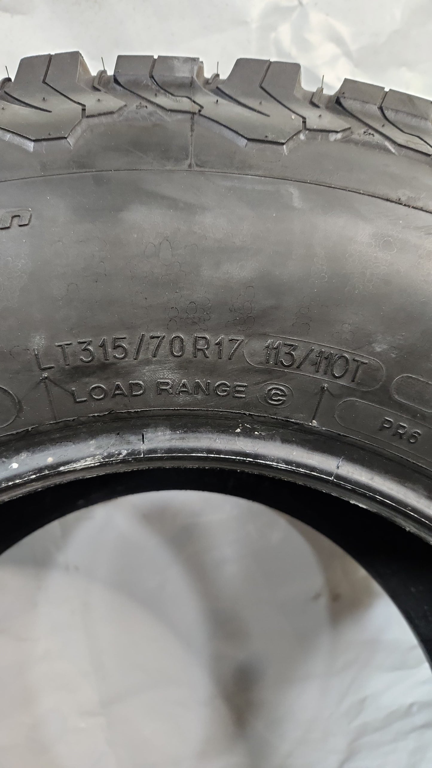 Set of 4 - 315/70R17 BFGoodrich All-Terrain T/A KO2 - Used Tires