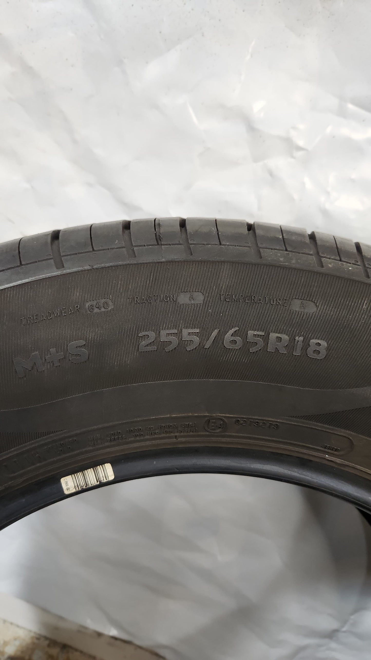 Set of 2 - 255/65R18 Mastercraft LSR Grand Touring - Used Tires