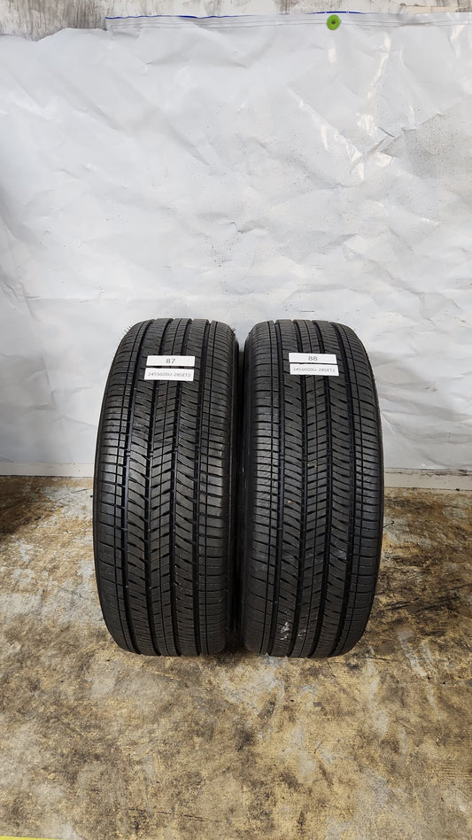 Set of 2 - 245/50R20 Bridgestone Ecopia H/L 422 Plus 7/32 - Used Tires
