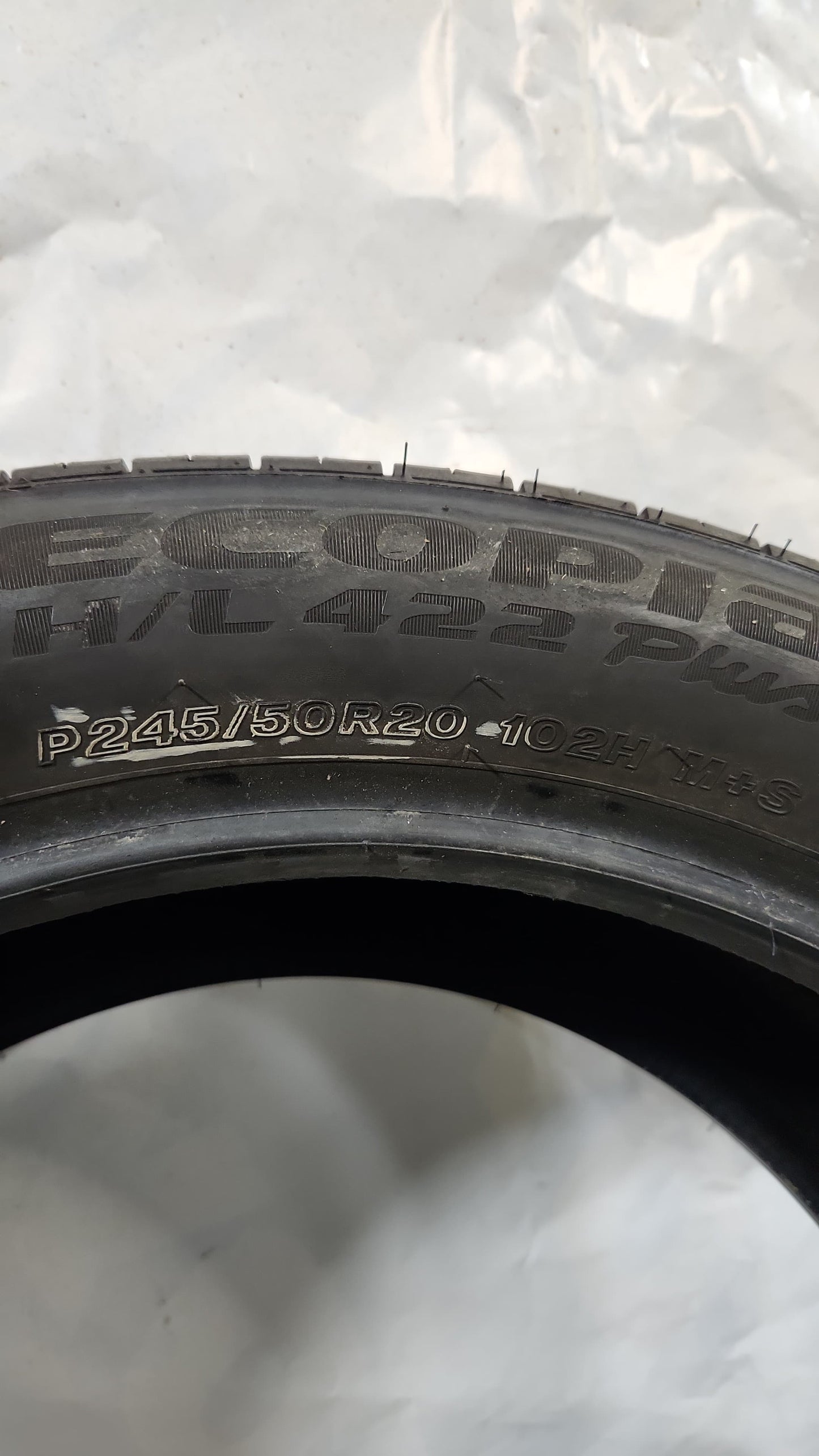 Set of 2 - 245/50R20 Bridgestone Ecopia H/L 422 Plus 7/32 - Used Tires