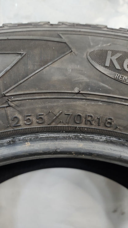Set of 2 - 255/70R18 Goodyear Wrangler All-Terrain Adventure Kevlar - Used Tires