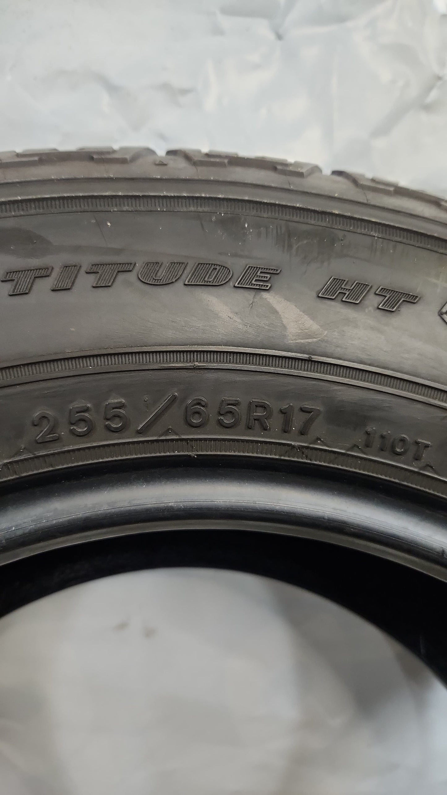Set of 2 - 255/65R17 Goodyear Wrangler Fortitude HT - Used Tires