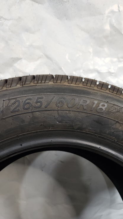 Set of 2 - 265/60R18 Michelin Defender LTX M/S - Used Tires