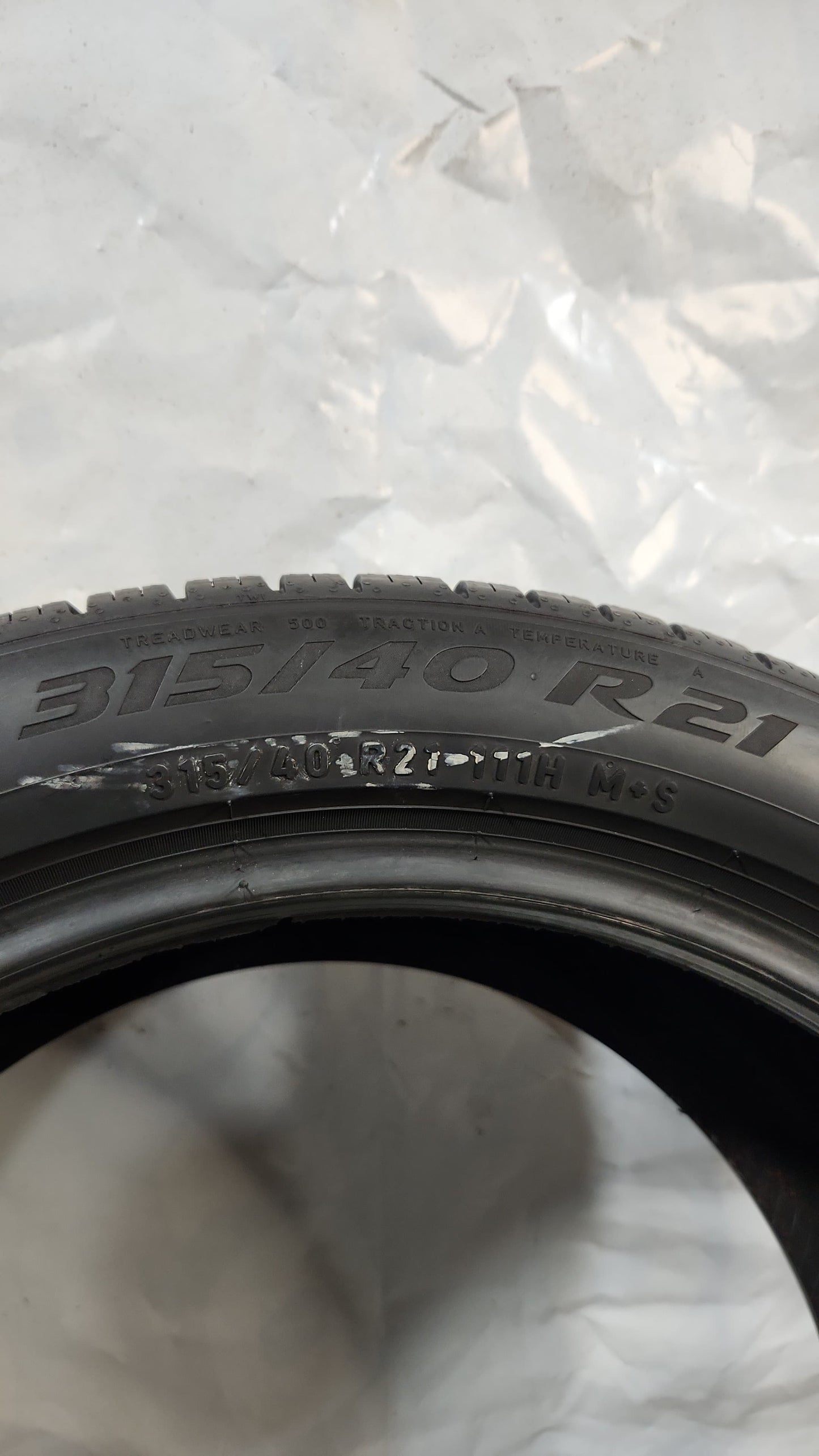 Set of 2 - 315/40R21 Pirelli Scorpion Zero All Season - Used Tires