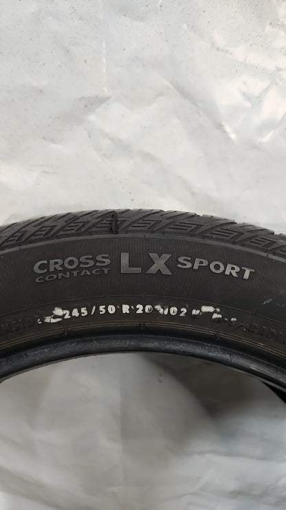 Used Tire - 245/50R20 Continental Cross Contact LX Sport