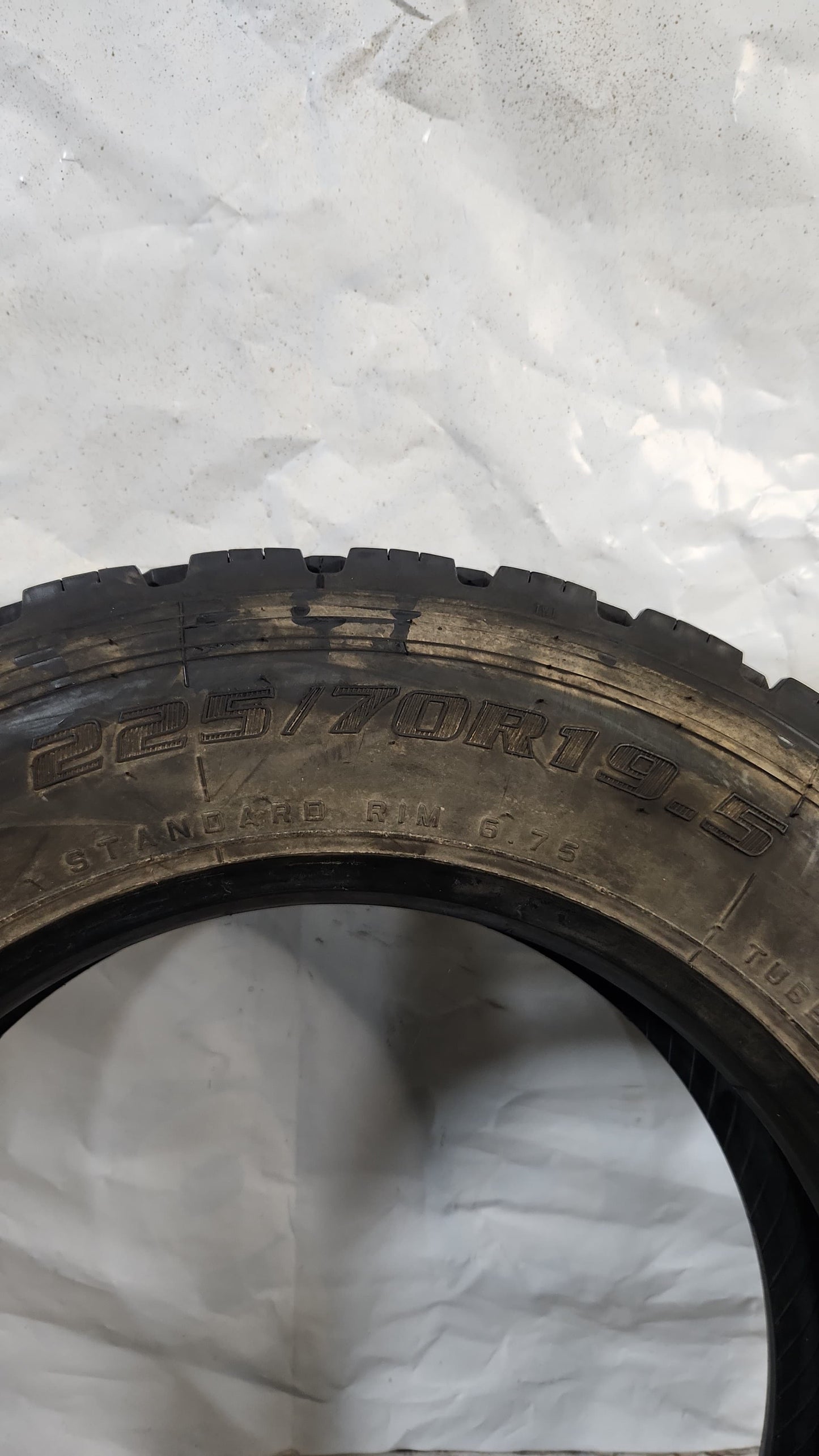 Set of 2 - 225/70R19.5 Synergy DP800 - Used Tires