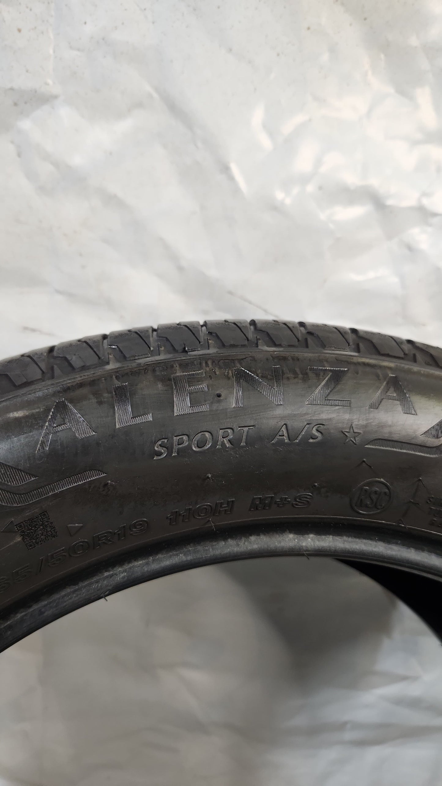 Used Tire - 265/50R19 Bridgestone Alenza Sport A/S