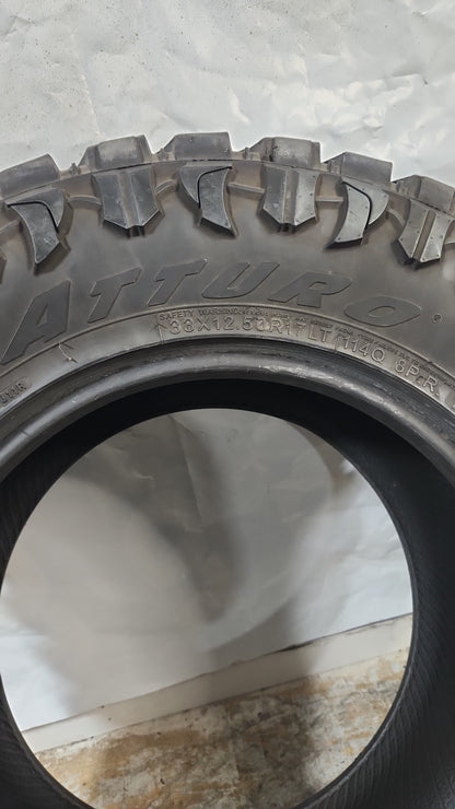 Set of 2 - 33X12.50R17 Atturo Trail Blade M/T - Used Tires