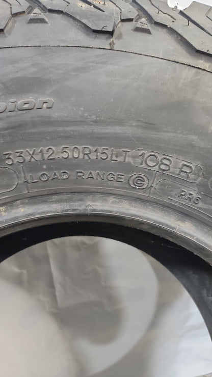 Used Tire - 33X12.50R15 BFGoodrich All-Terrain T/A KO2 9/32