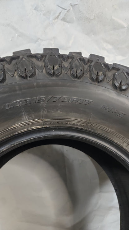 Used Tire - 315/70R17 Cooper Discoverer MTP