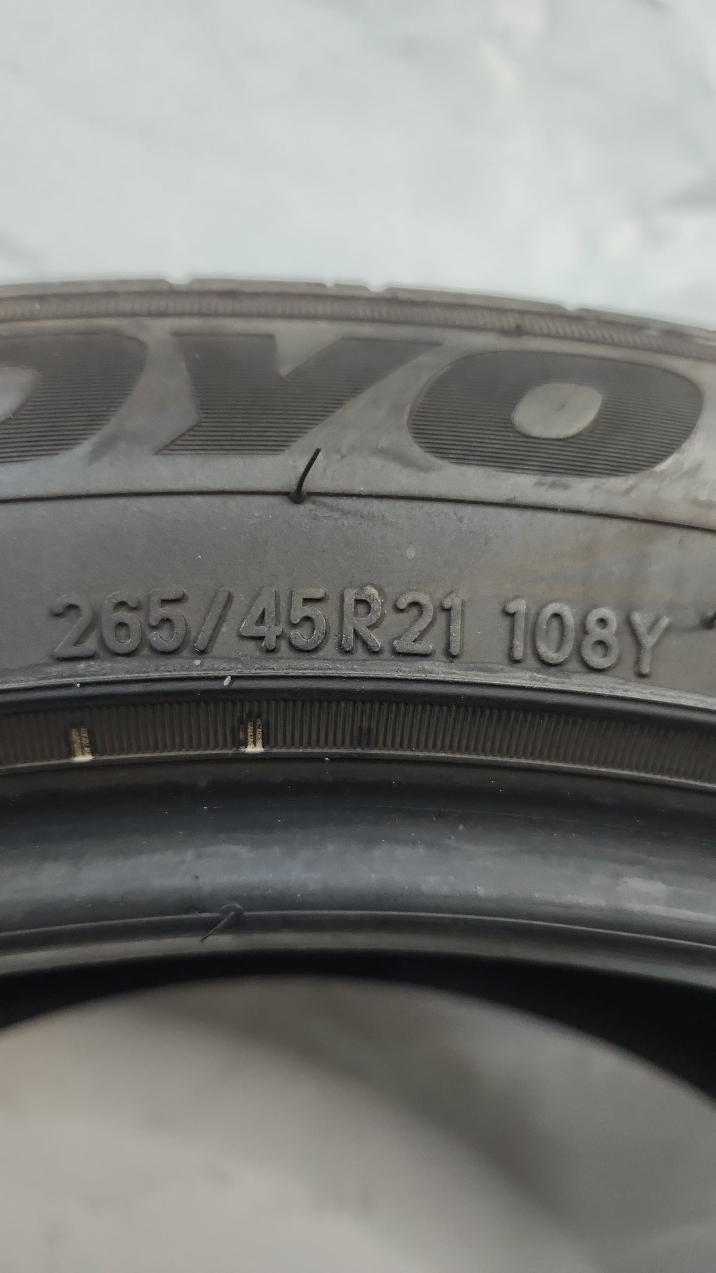 Set of 2 - 265/45R21 Toyo Proxes Sport 2 - Used Tires