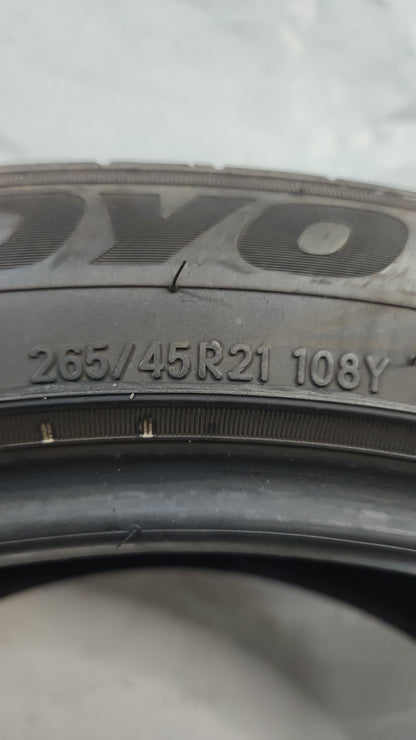 Set of 2 - 265/45R21 Toyo Proxes Sport 2 - Used Tires