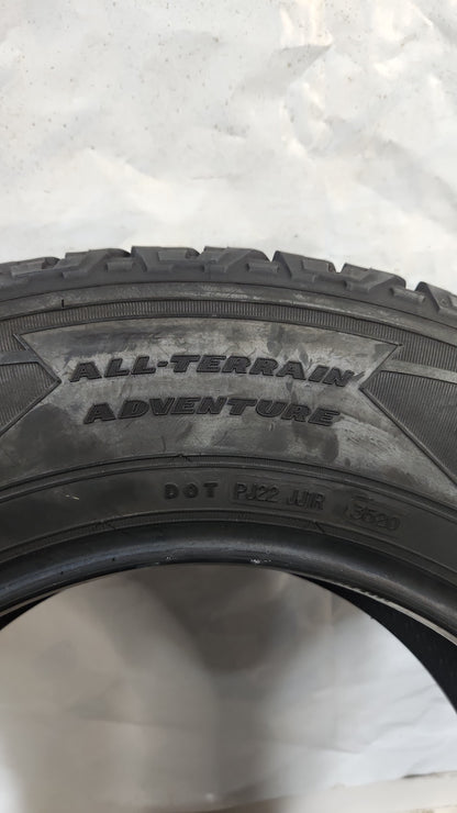 Used Tire - 255/65R17 Goodyear Wrangler All-Terrain Adventure Kevlar