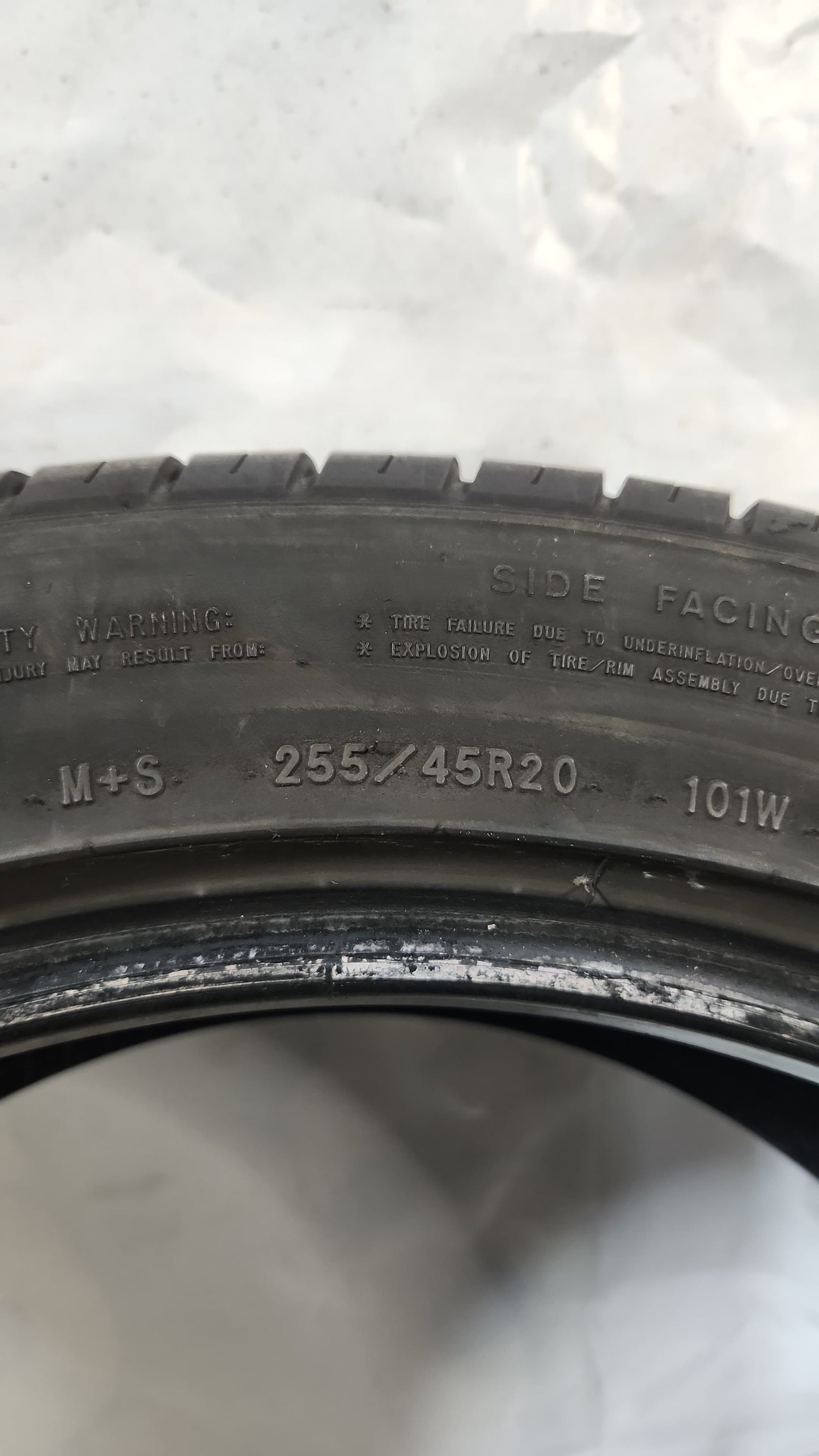 Used Tire - 255/45R20 Goodyear Eagle Sport