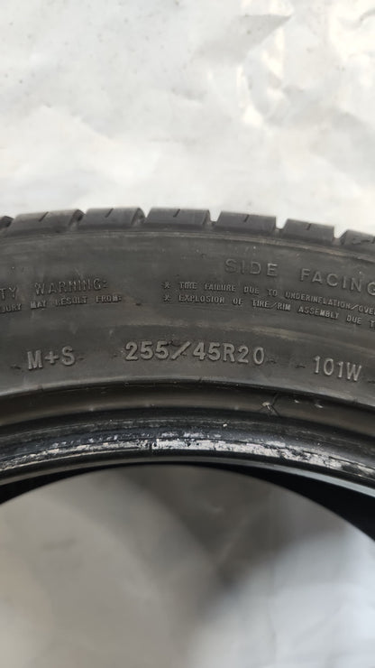 Used Tire - 255/45R20 Goodyear Eagle Sport