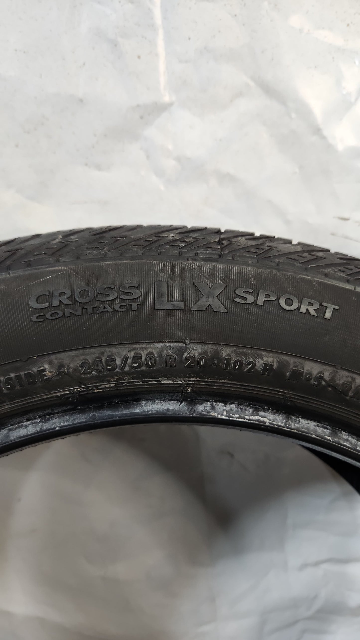 Set of 2 - 245/50R20 Continental Cross Contact LX Sport - Used Tires