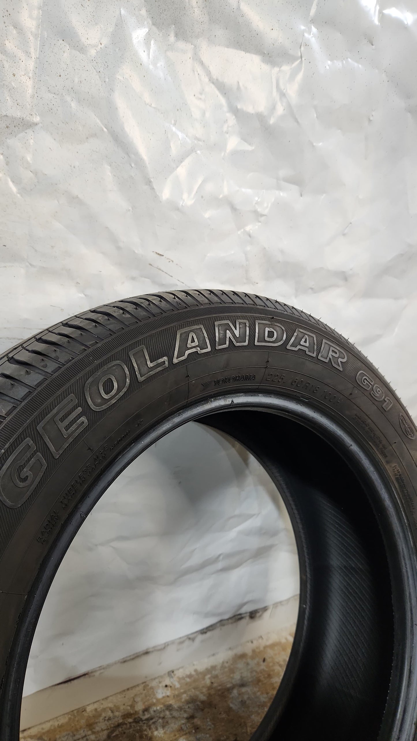 Used Tire - 225/60R18 Yokohama Geolandar G91