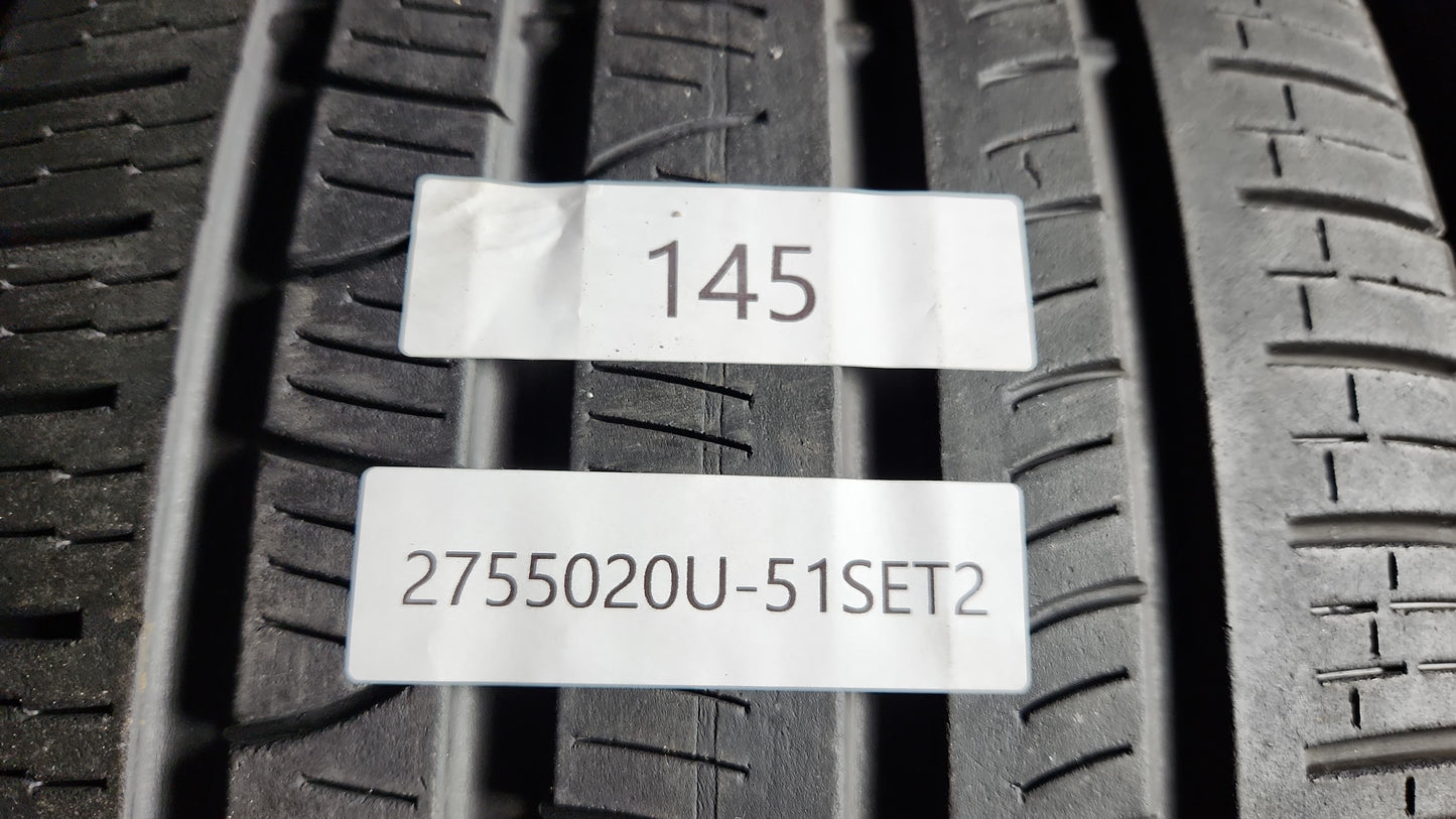 Set of 2 - 275/50R20 Pirelli Scorpion Verde All Season - Used Tires