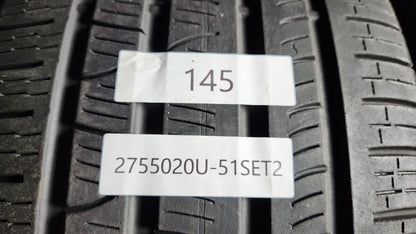 Set of 2 - 275/50R20 Pirelli Scorpion Verde All Season - Used Tires