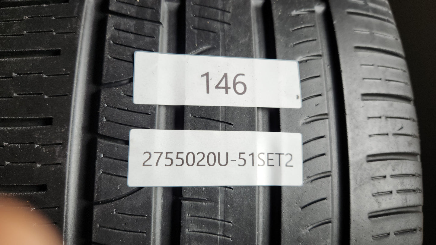 Set of 2 - 275/50R20 Pirelli Scorpion Verde All Season - Used Tires