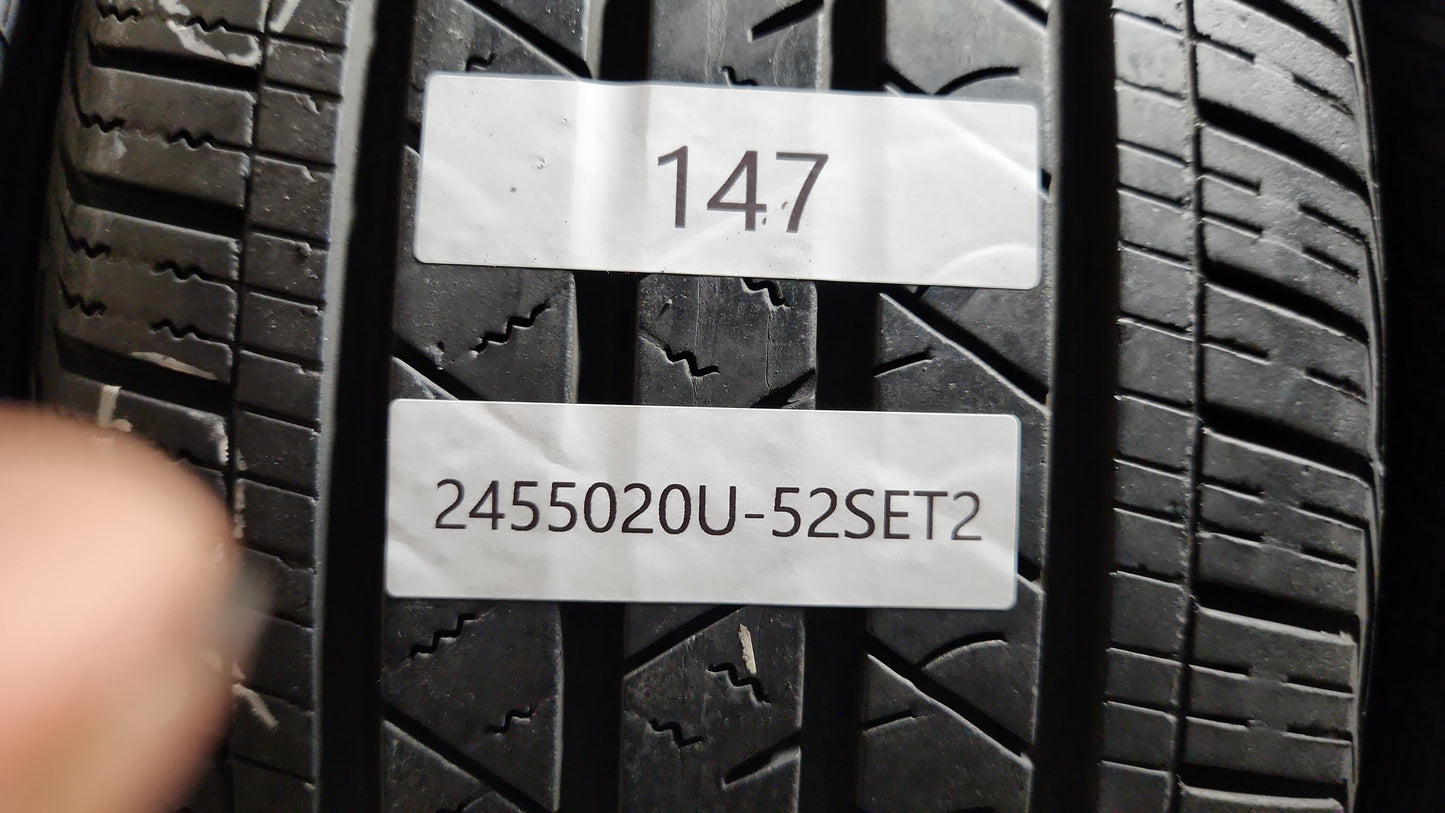 Set of 2 - 245/50R20 Continental Cross Contact LX Sport - Used Tires