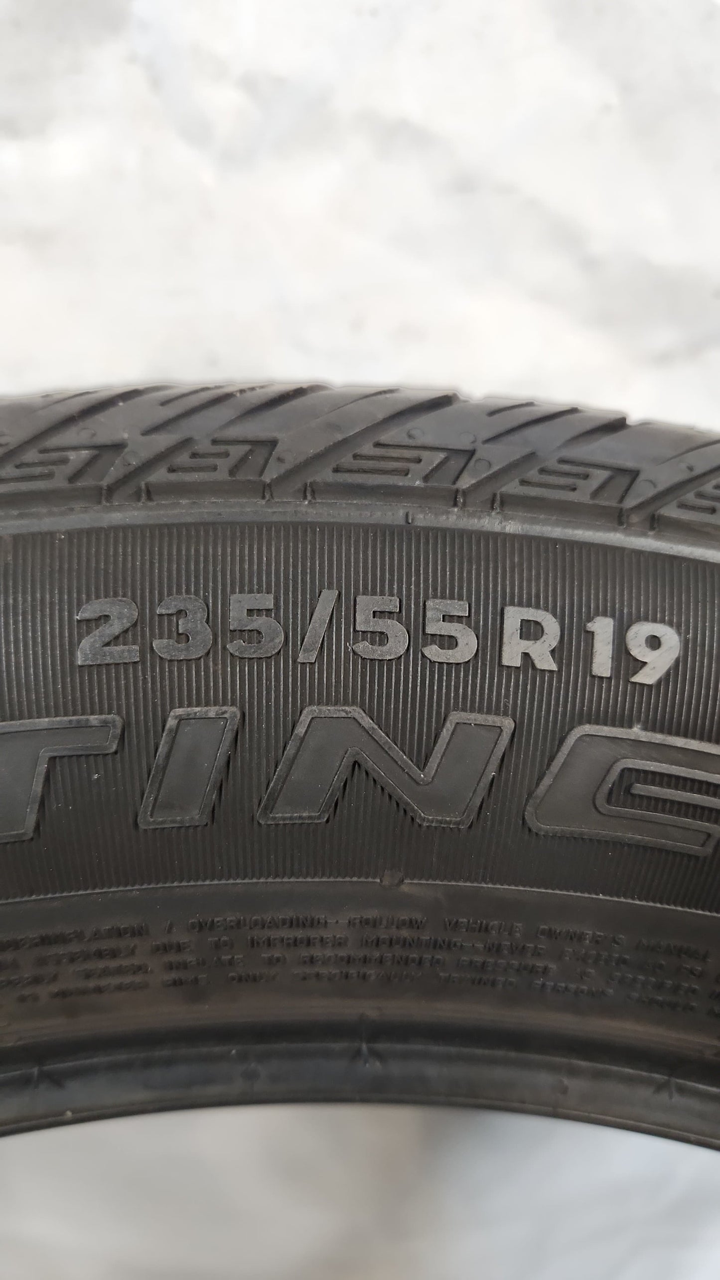 Set of 2 - 235/55R19 Continental Cross Contact LX Sport - Used Tires