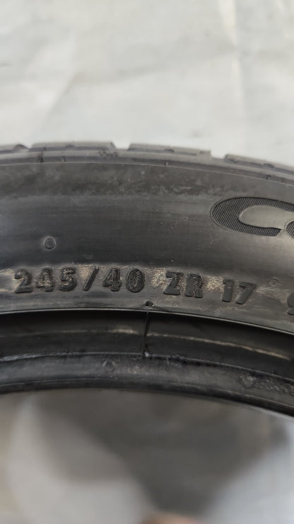 Used Tire - 245/40R17 Continental ControlContact Sport SRS