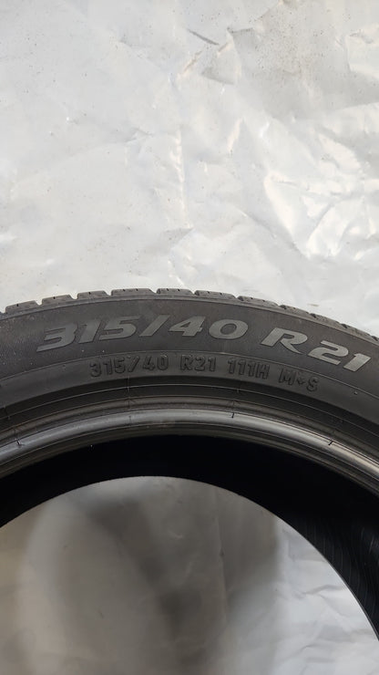 Set of 4 - 315/40R21 Pirelli Scorpion Zero All Season MO - Used Tires
