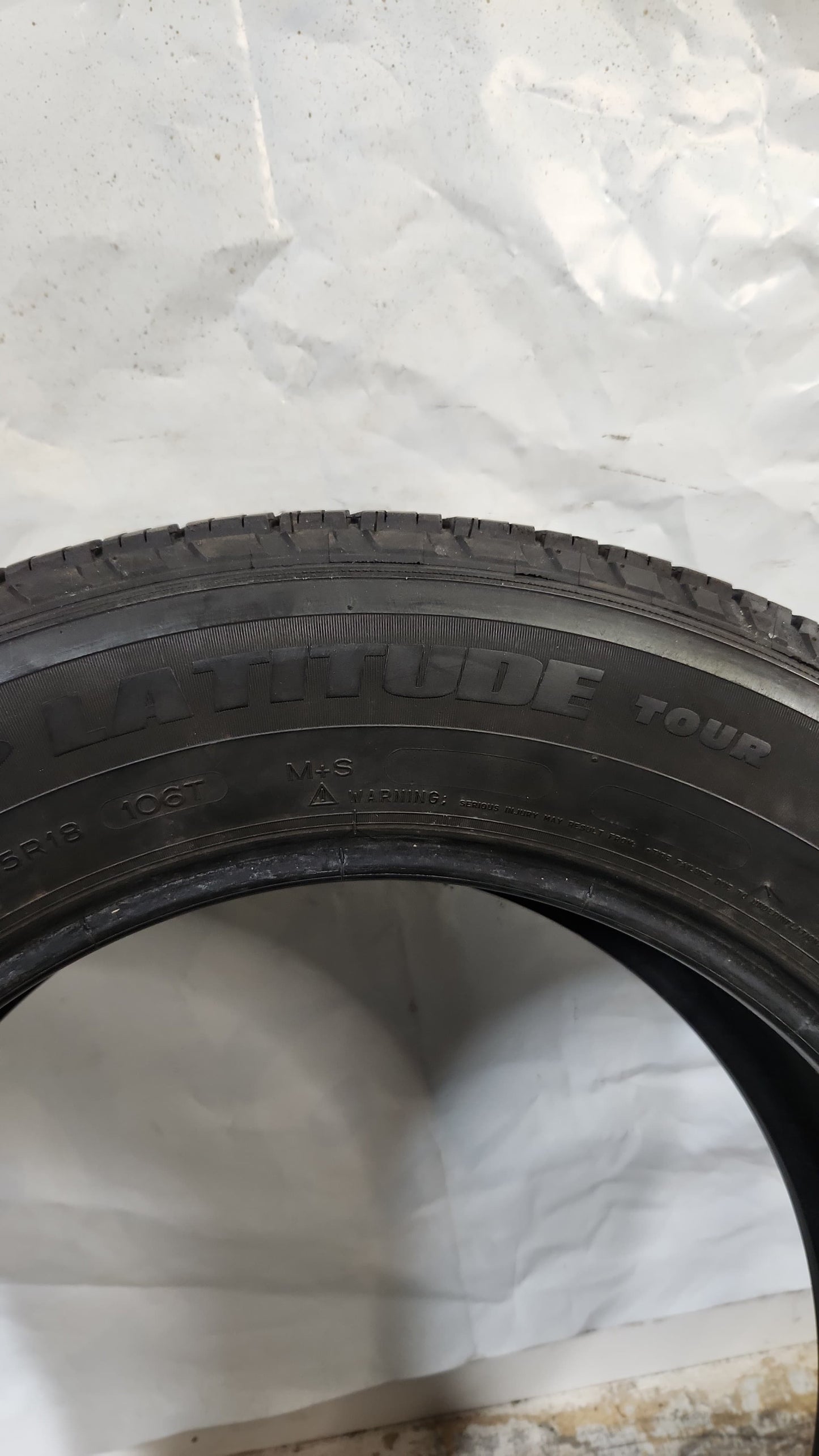 Used Tire - 235/65R18 Michelin Latitude Tour