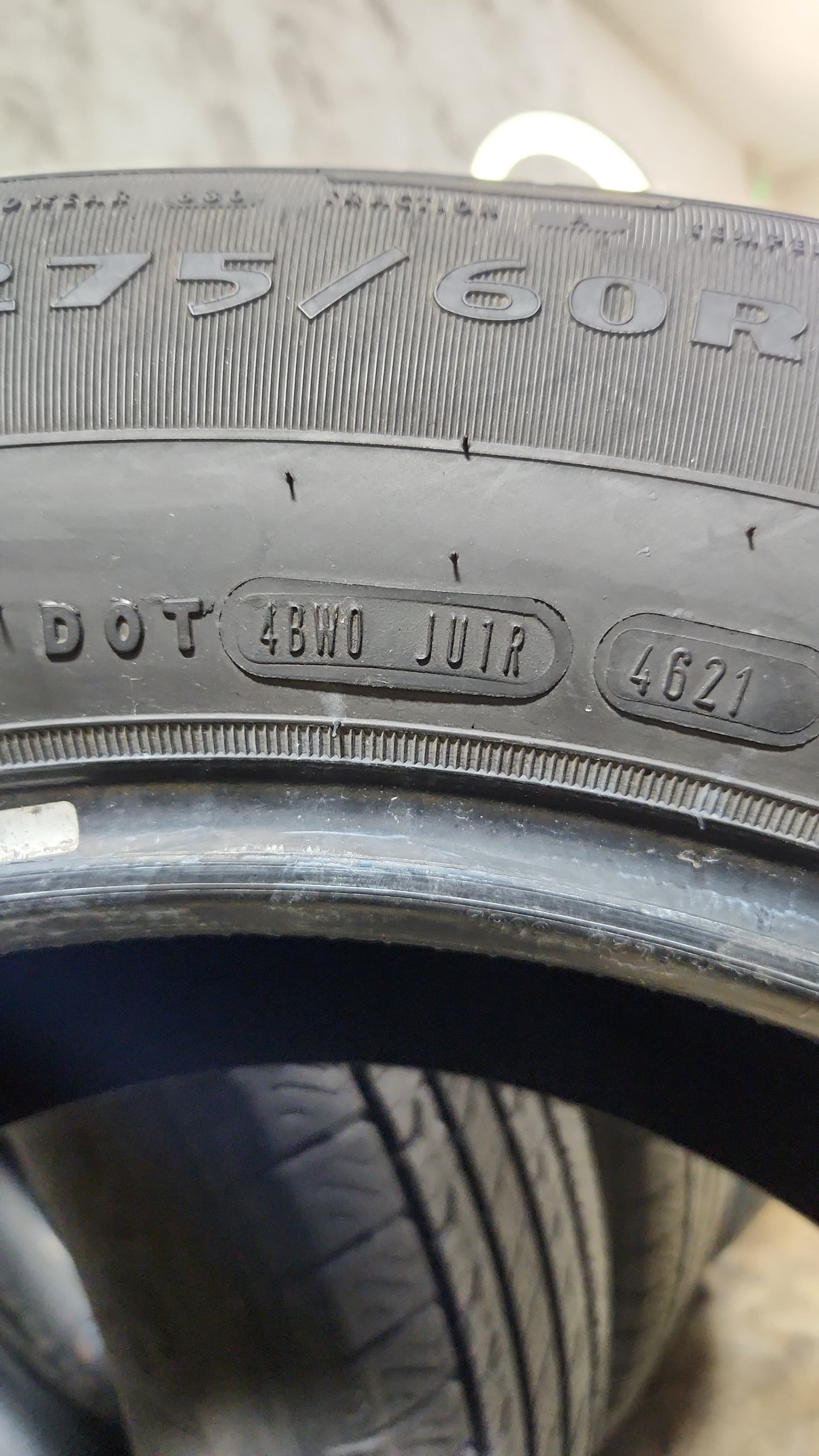 Set of 4 - 275/60R20 Goodyear Wrangler Territory HT - Used Tires
