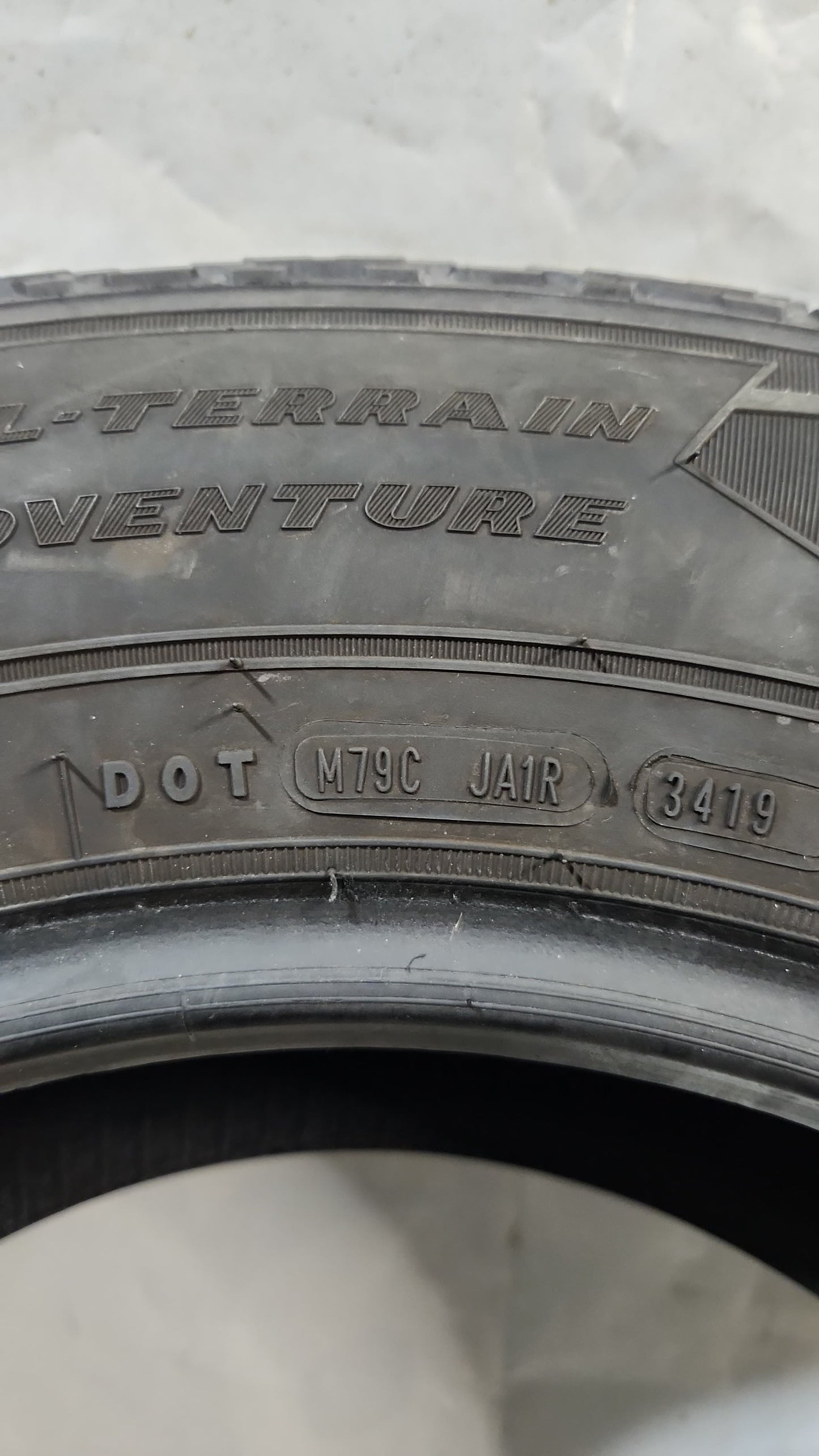 Set of 4 - 235/75R17 Goodyear Wrangler All-Terrain Adventure Kevlar- Used Tires