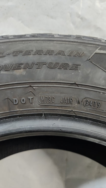 Set of 4 - 235/75R17 Goodyear Wrangler All-Terrain Adventure Kevlar- Used Tires