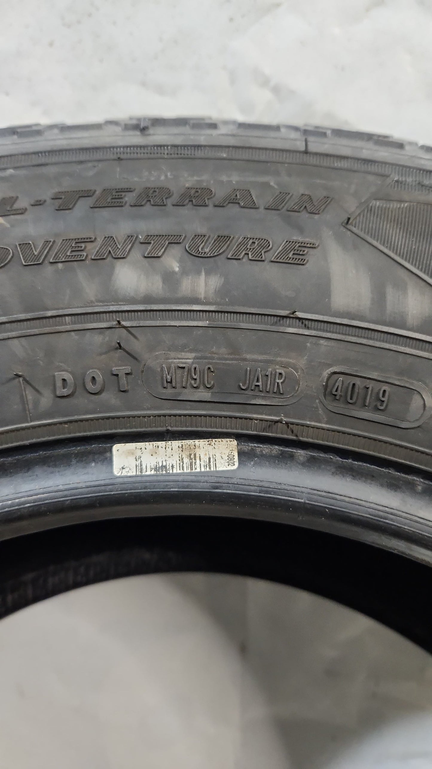 Set of 4 - 235/75R17 Goodyear Wrangler All-Terrain Adventure Kevlar- Used Tires