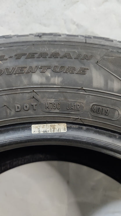Set of 4 - 235/75R17 Goodyear Wrangler All-Terrain Adventure Kevlar- Used Tires