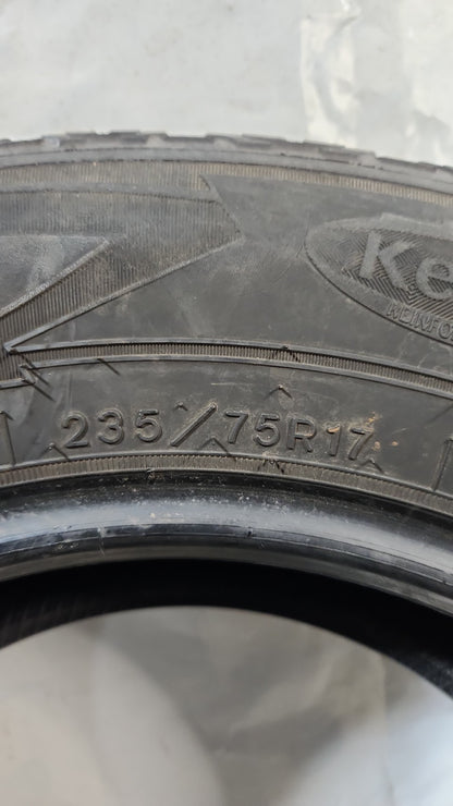 Set of 4 - 235/75R17 Goodyear Wrangler All-Terrain Adventure Kevlar- Used Tires
