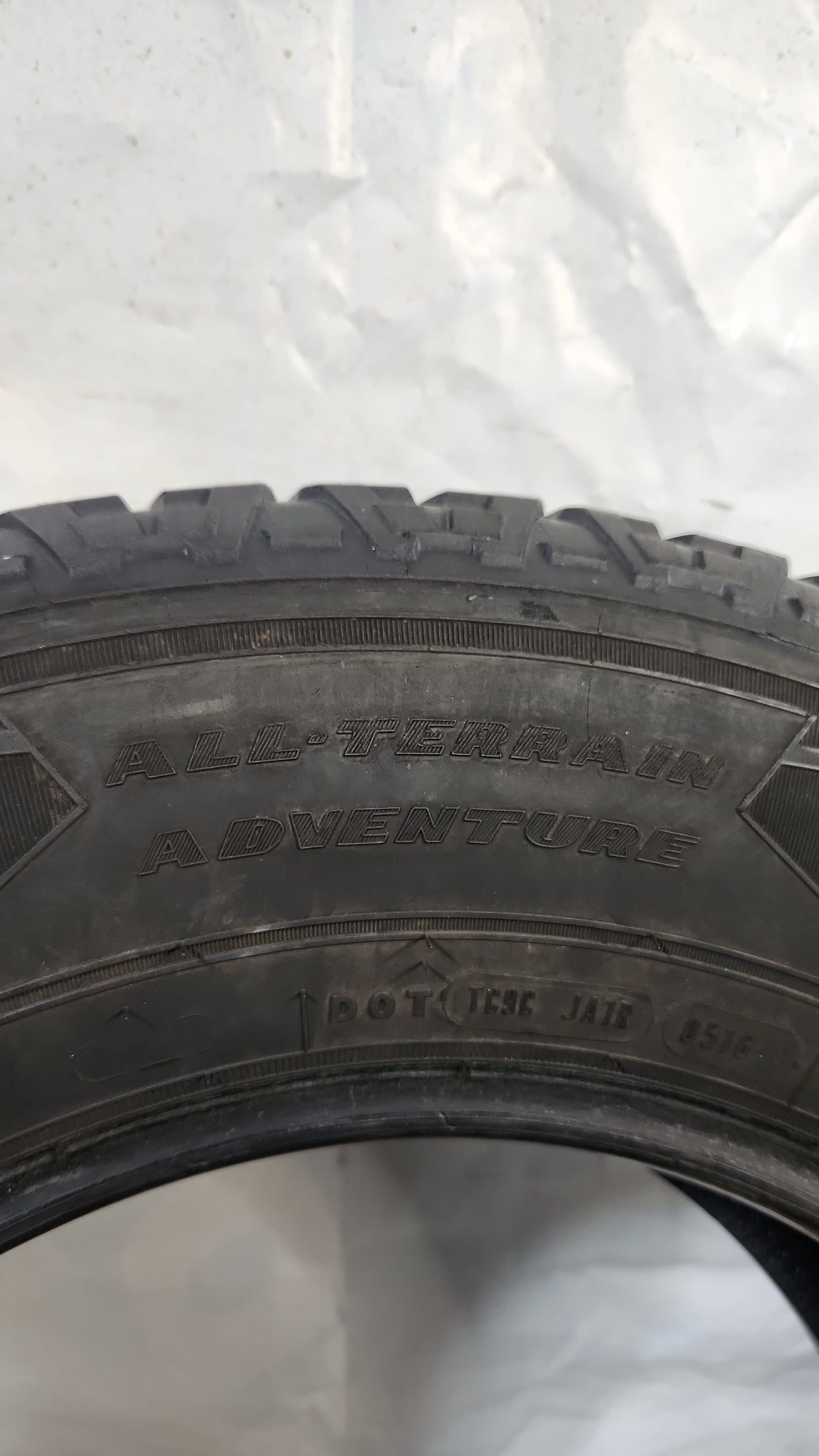Set of 4 - 235/75R17 Goodyear Wrangler All-Terrain Adventure Kevlar- Used Tires