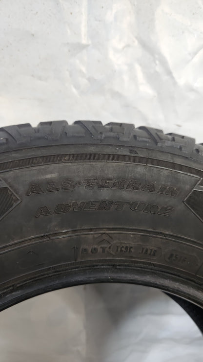 Set of 4 - 235/75R17 Goodyear Wrangler All-Terrain Adventure Kevlar- Used Tires