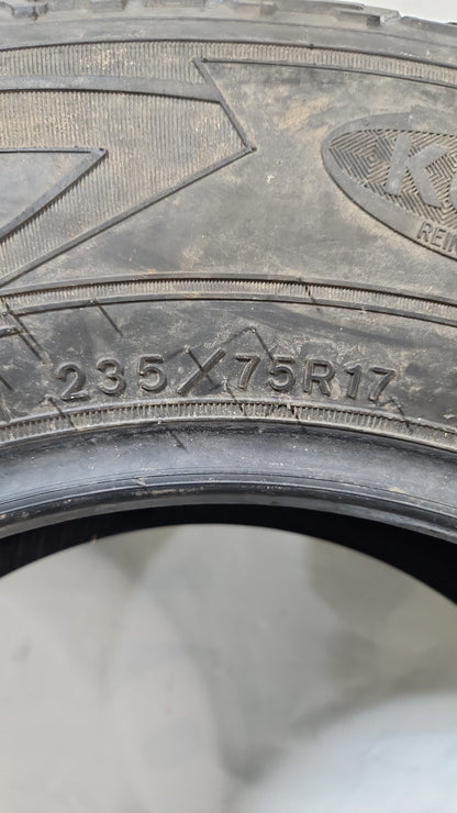 Used Tire - 235/75R17 Goodyear Wrangler All-Terrain Adventure 7/32
