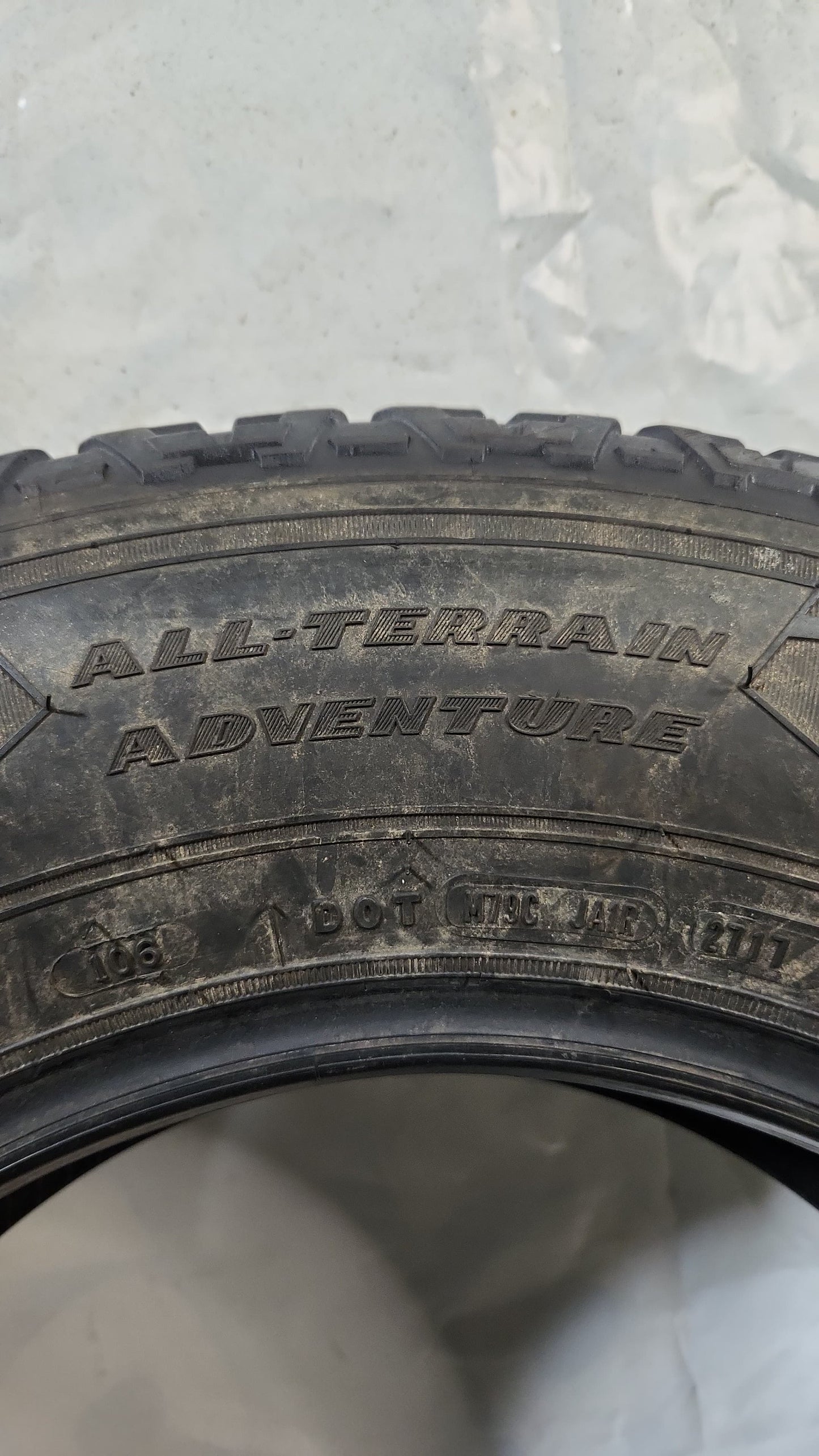 Used Tire - 235/75R17 Goodyear Wrangler All-Terrain Adventure 7/32