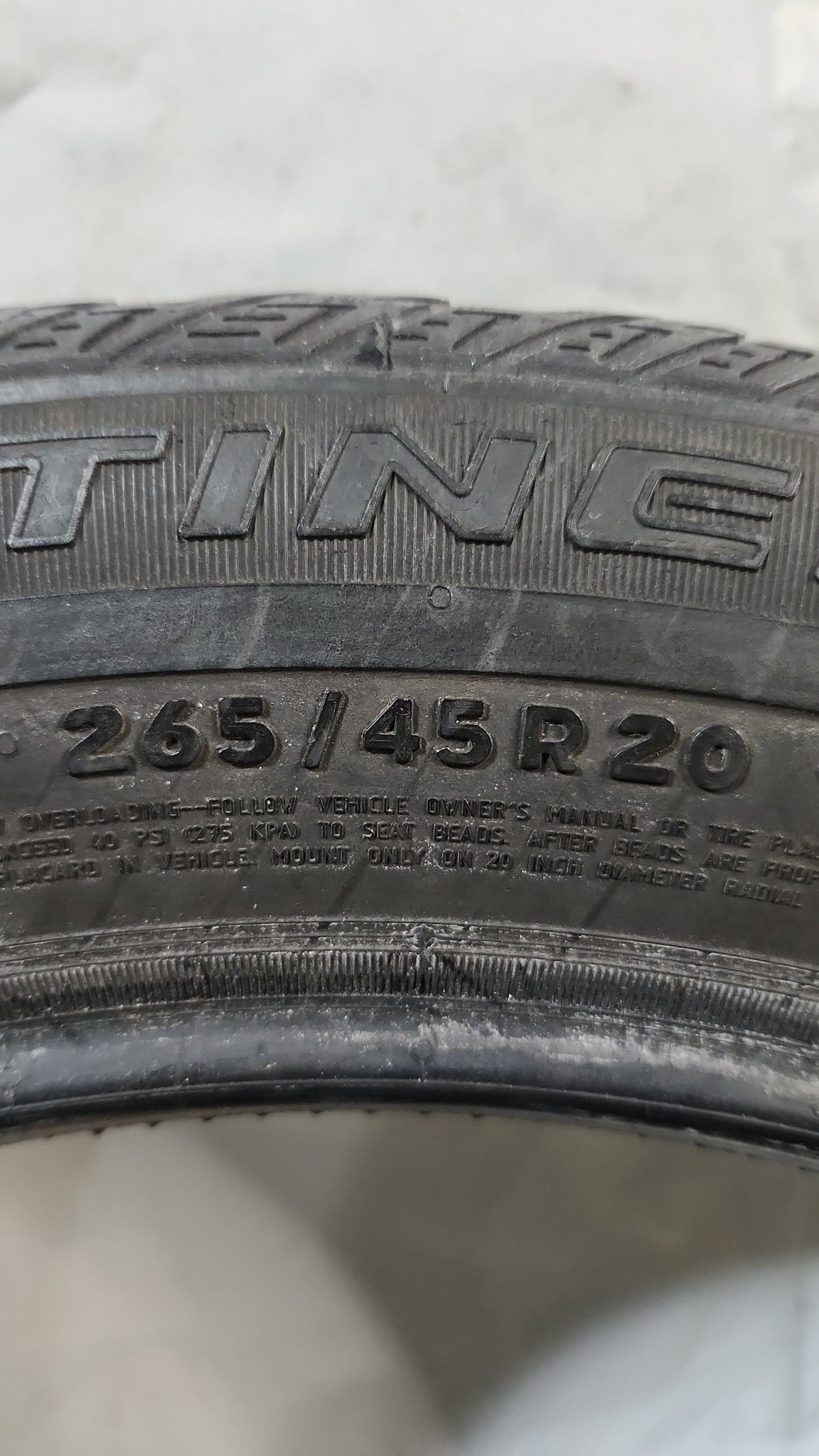 Used Tire - 265/45R20 Continental Cross Contact LX Sport