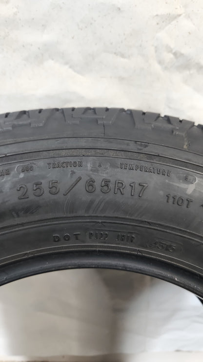 Used Tire - 255/65R17 Goodyear Wrangler Fortitude HT
