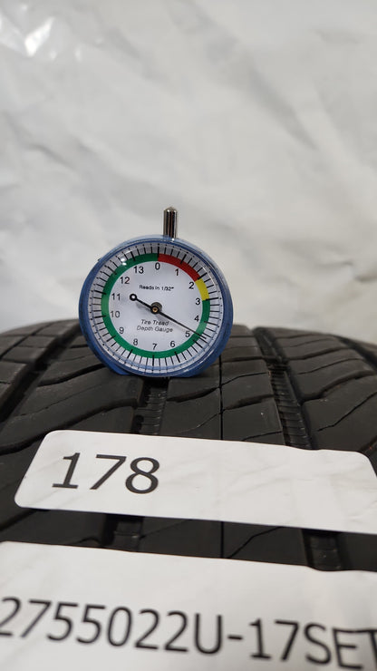 Set of 4 - 275/50R22 Bridgestone Alenza A/S 02 - Used Tires